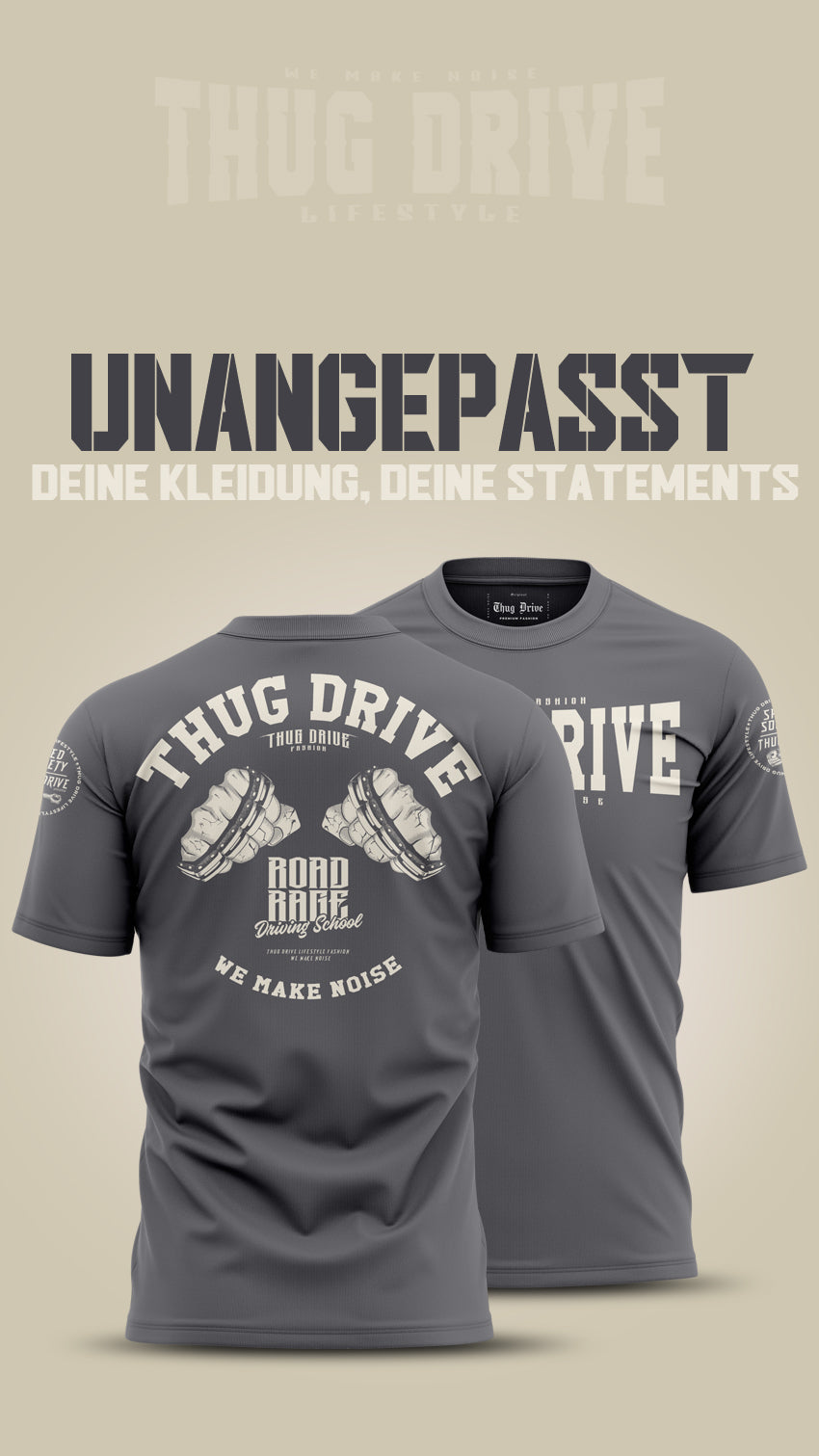 Das Graue Thug Drive Shirt: Dein Style-Statement für die Straße