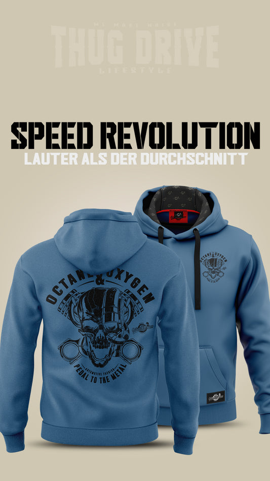 Der Matte Blaue Thug Drive Hoodie: Dein stilvoller Begleiter für alle Fälle