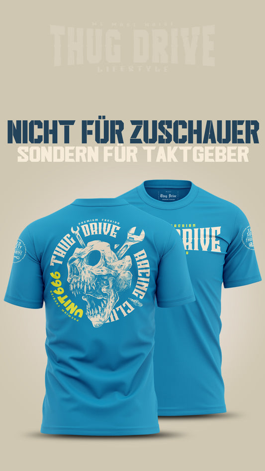 Das Himmelblaue Thug Drive Shirt: Dein neues Statement für den Biker-Lifestyle