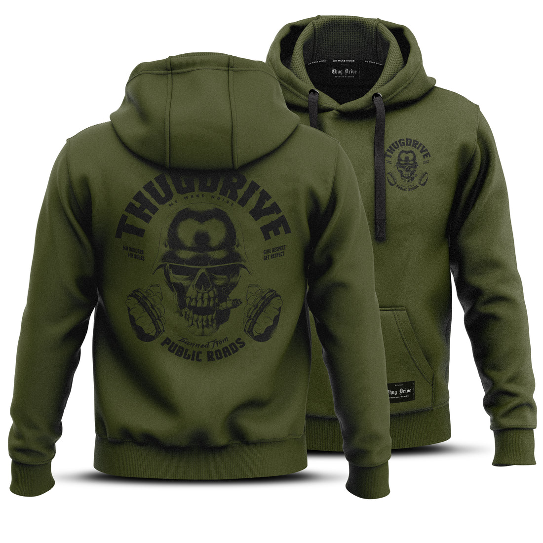 Jetzt neu - Khaki Biker Hoodie