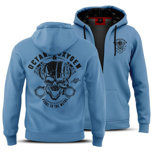 Octane & Oxygen Zip-Hoodie – Light Blue Edition