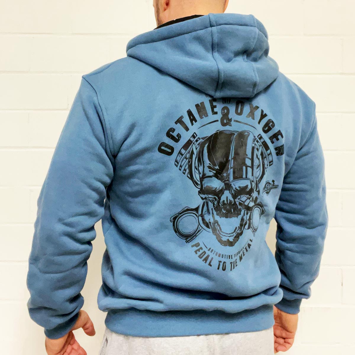 Octane & Oxygen Zip-Hoodie – Light Blue Edition