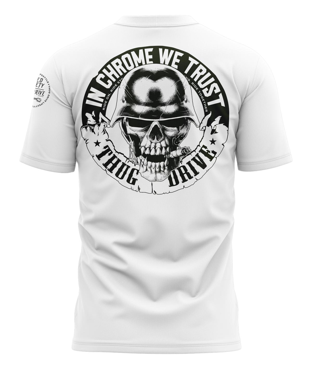 T-Shirt #3 in Chrome we trust - Weis / Schwarz