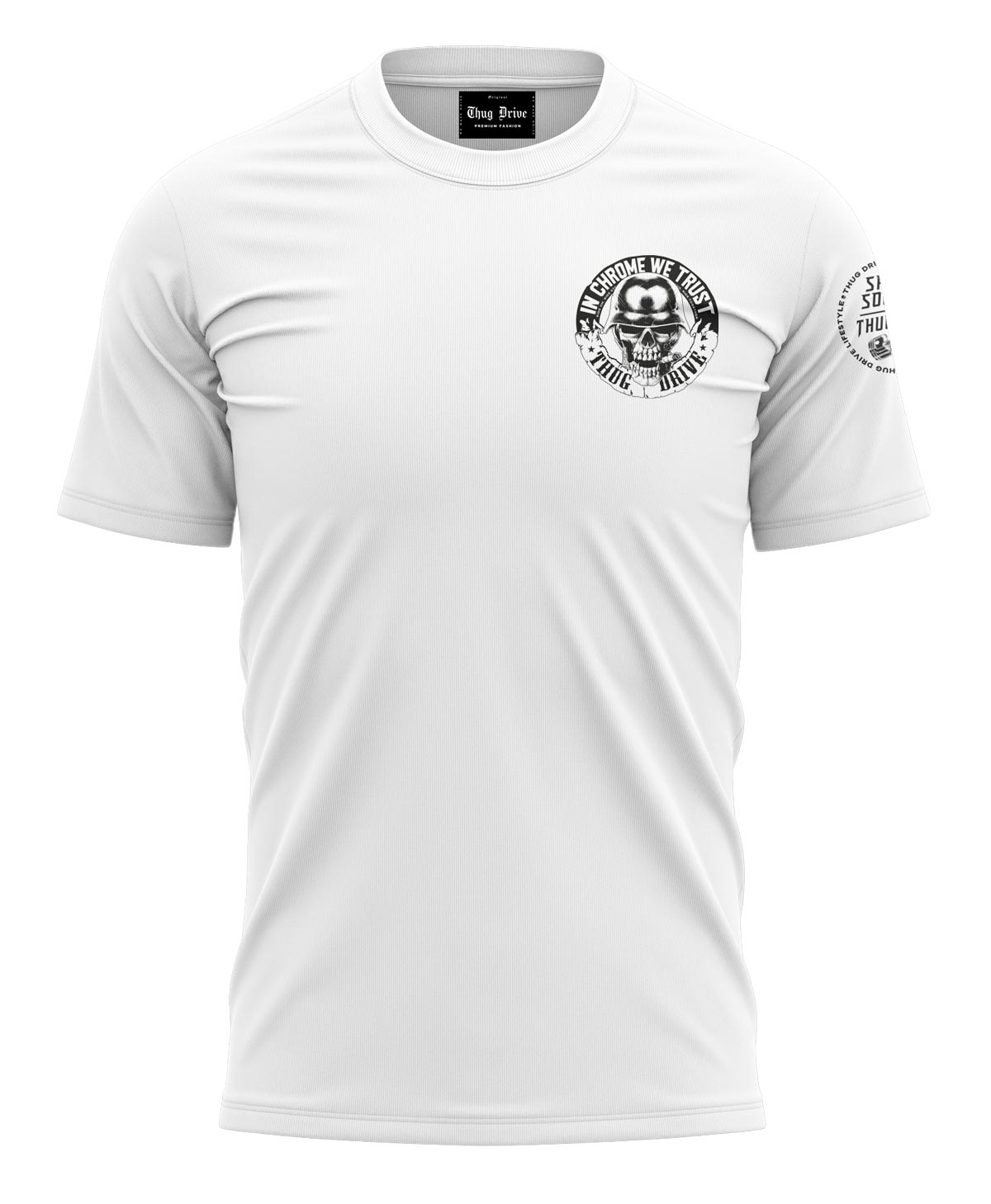 T-Shirt #3 in Chrome we trust - Weis / Schwarz