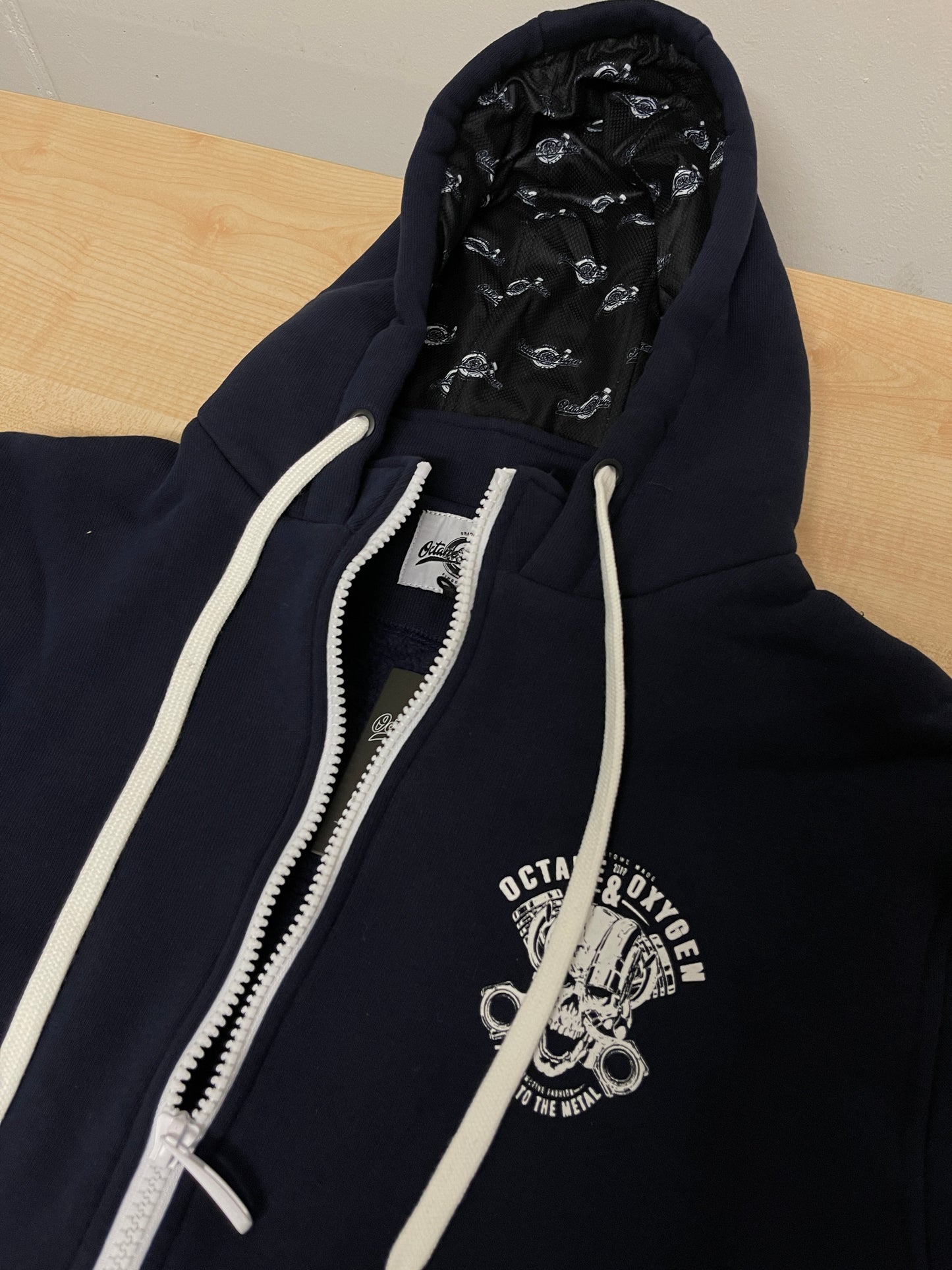 Octane & Oxygen Zip-Hoodie – Navy Blue Edition