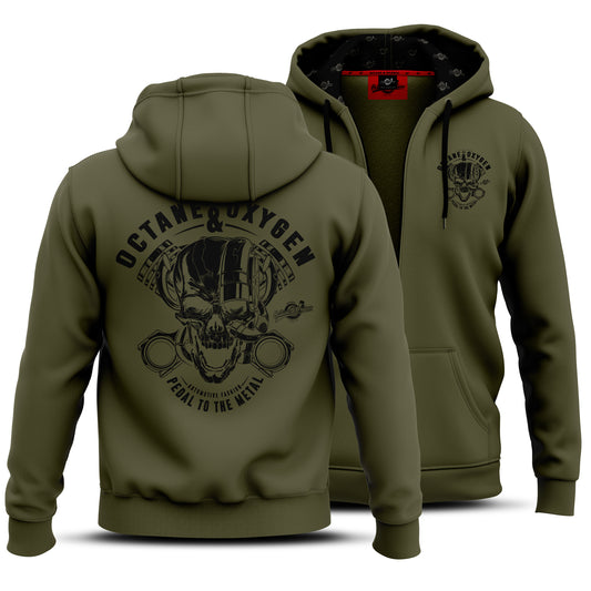 Octane & Oxygen Zip-Hoodie – „Pedal to the Metal“