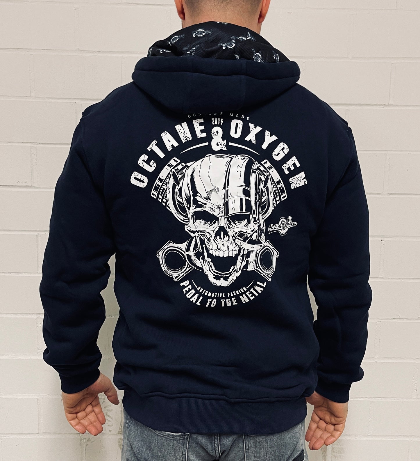 Octane & Oxygen Zip-Hoodie – Navy Blue Edition