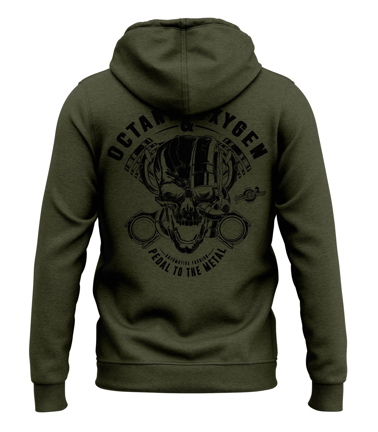 Octane & Oxygen Zip-Hoodie – „Pedal to the Metal“