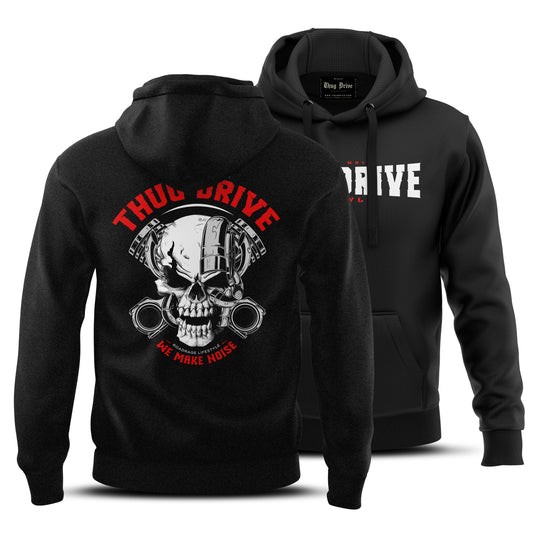 Hoodie - Turbo Skull Black #23