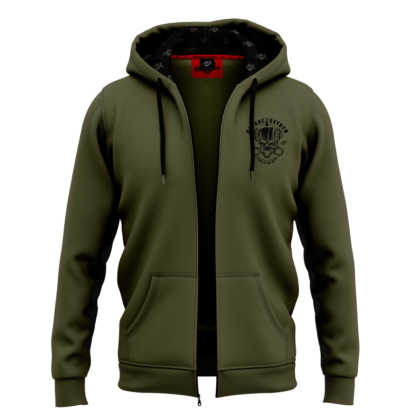 Octane & Oxygen Zip-Hoodie – „Pedal to the Metal“