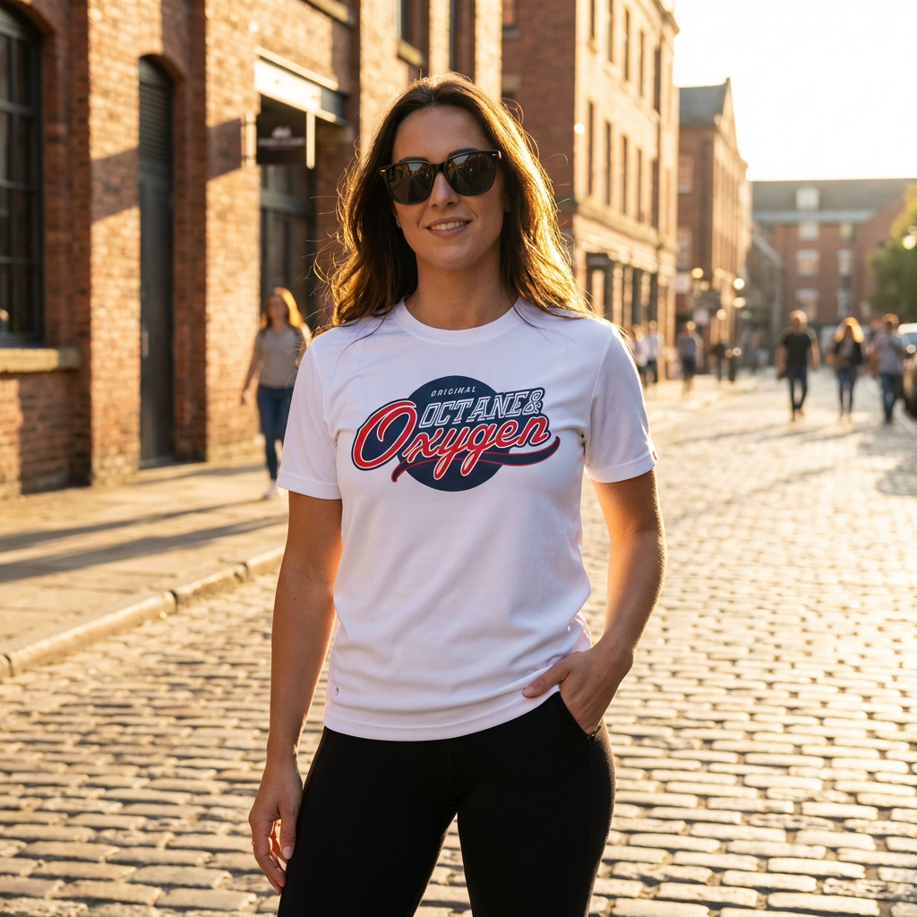 Octane & Oxygen Script Logo T-Shirt – Automotive Lifestyle