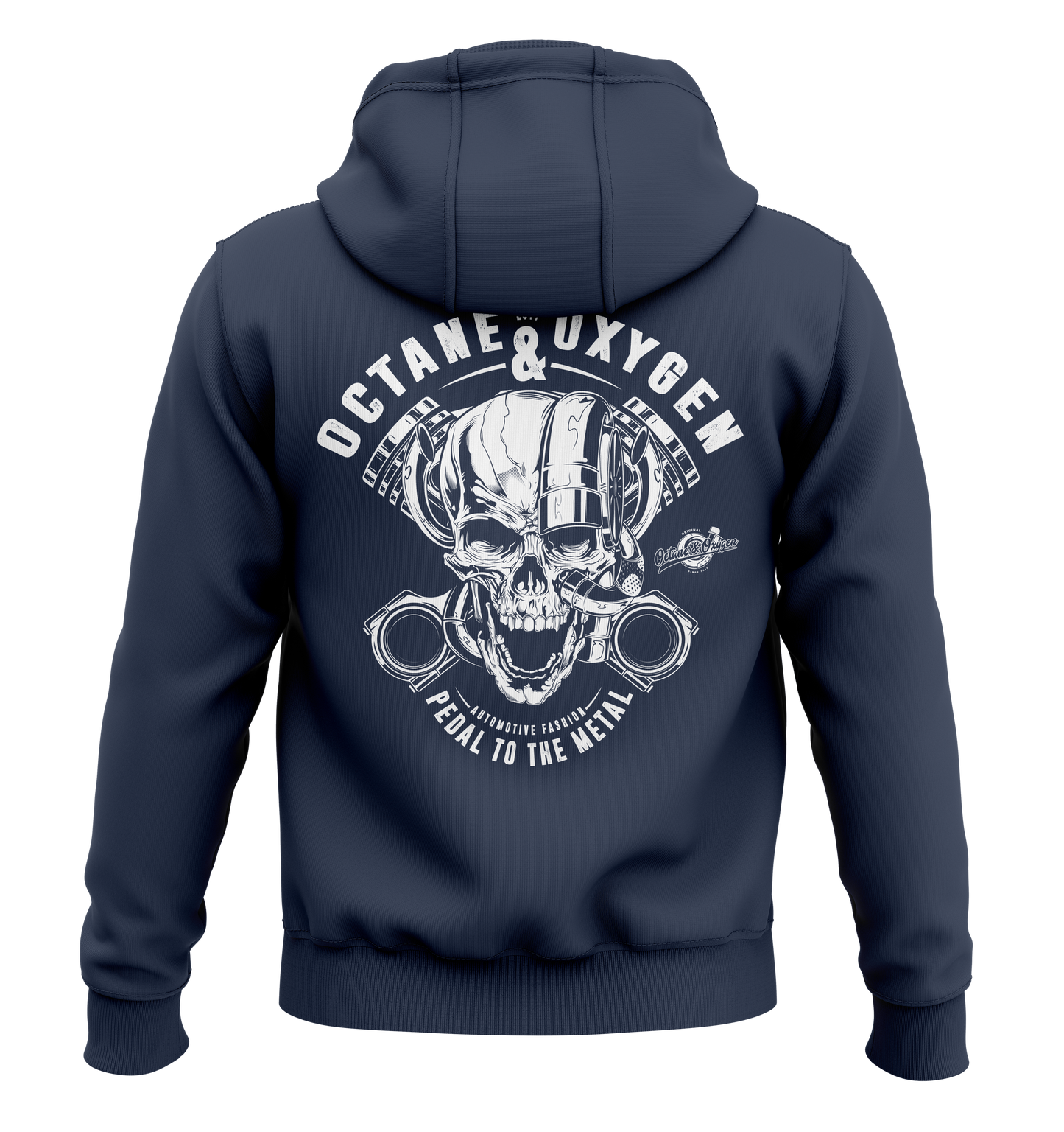 Octane & Oxygen Zip-Hoodie – Navy Blue Edition