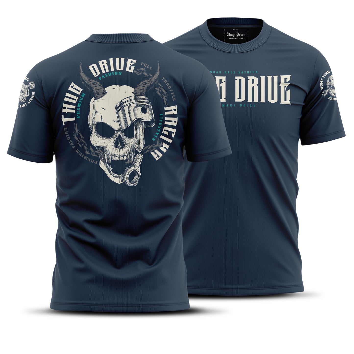 Thug Drive Biker Shirt Skull Kolben Tuning