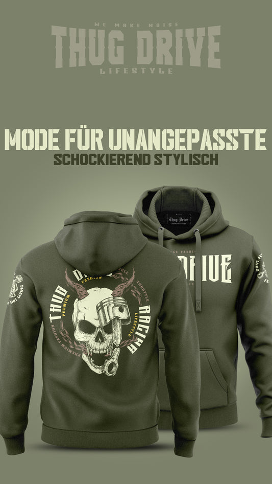 Der Khaki Thug Drive Hoodie: Unverkennbarer Stil in Khaki