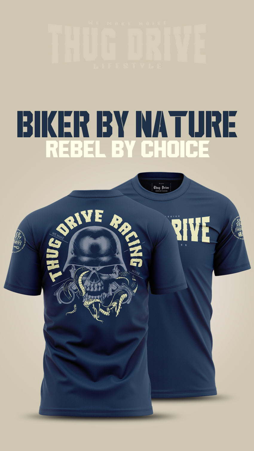 Das Dunkelblaue Thug Drive Shirt: Ein zeitloser Klassiker für Biker