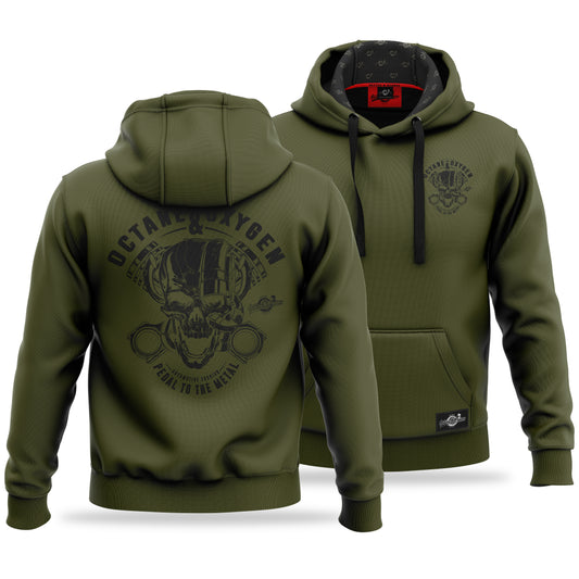 Bi Turbo Skull - Khaki Hoodie