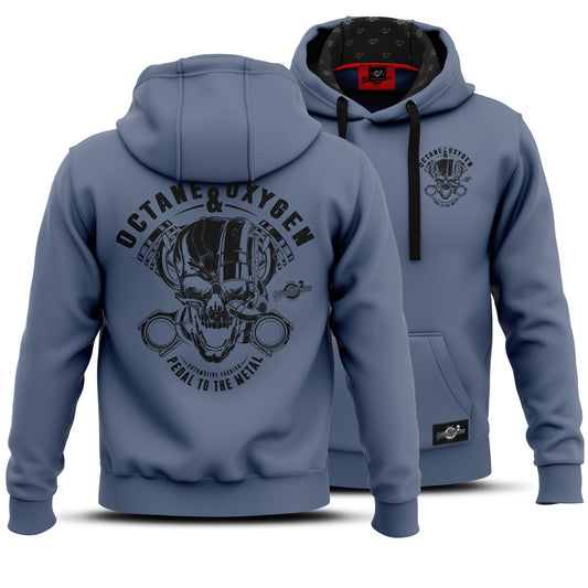 Bi Turbo Skull Kapuzen Jacke - Matt Blau