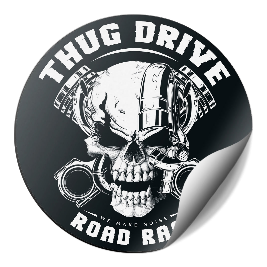 Aufkleber - Thug Drive Turbo Skull
