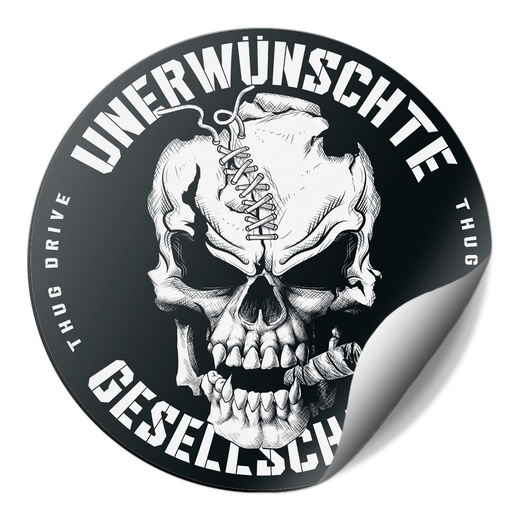 Aufkleber - unerwünschte Gesellschaft