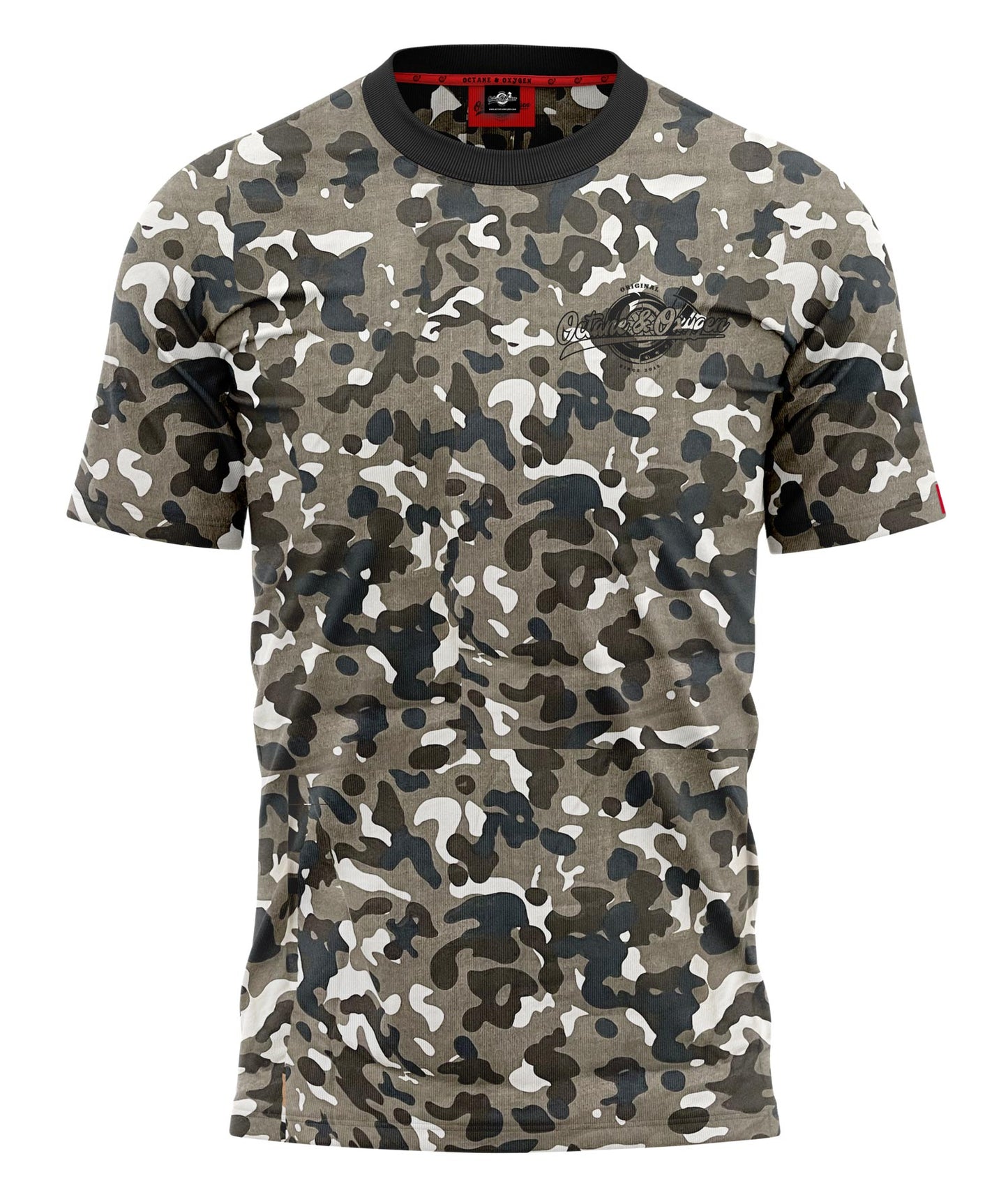 T-Shirt Camouflage Black / White