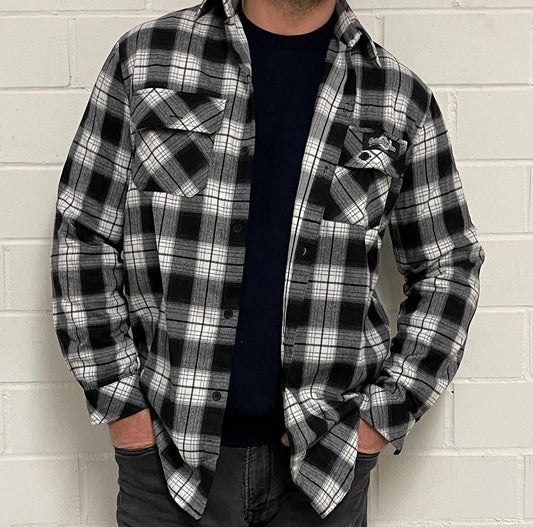 Holzfällerhemd – Black & White Check