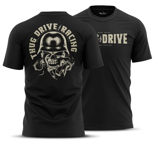 T-Shirt #6 Light Skull Snake Black / Sand