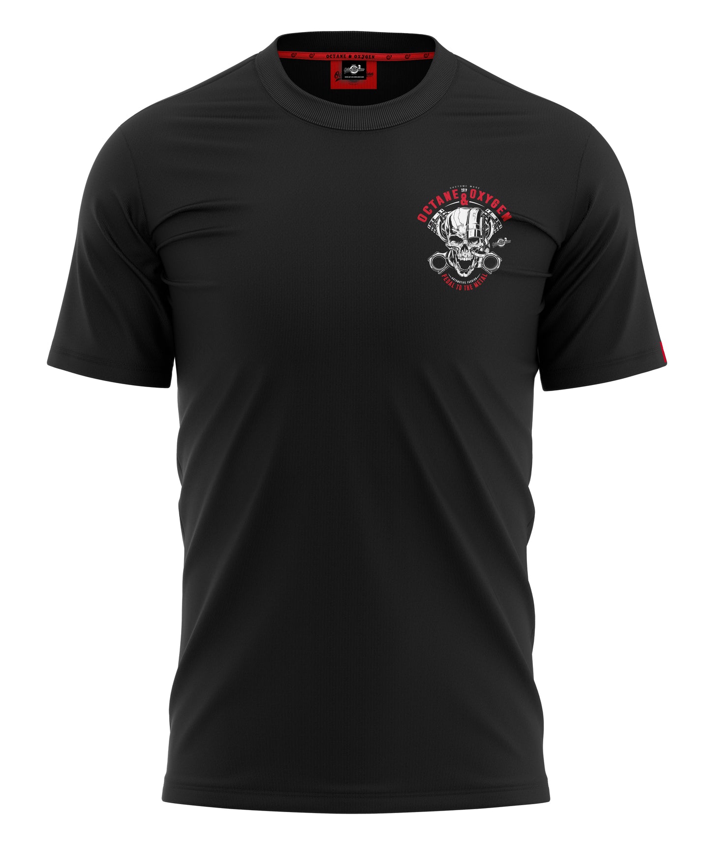 T-Shirt Turbo Skull Schwarz / Rot Weiß